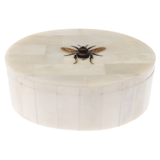 Bee Oval Bone Box