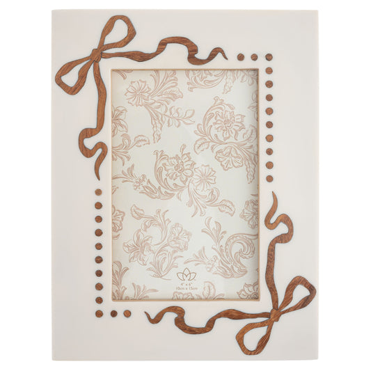 Bows Rectangle Resin & Wood Frame