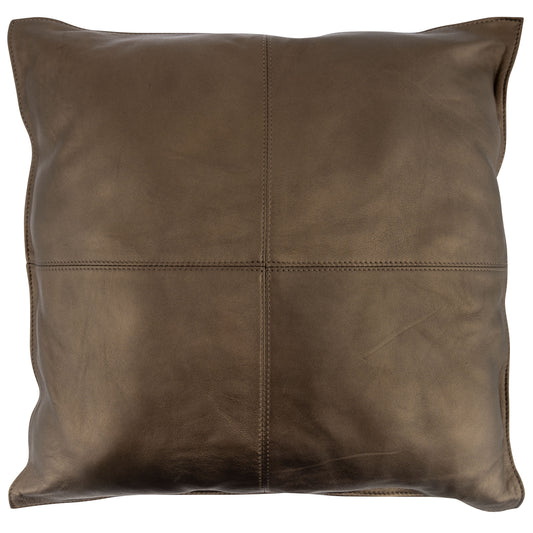 Pewter Lambskin Square Pillow