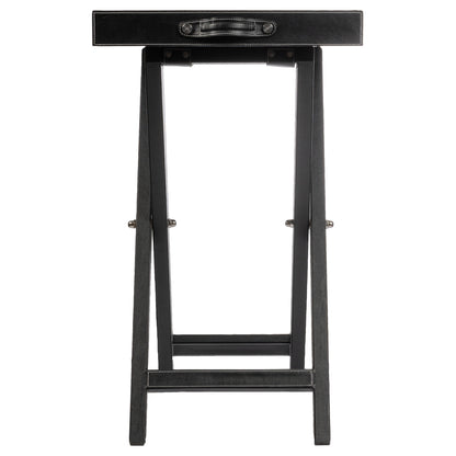 Black Leather Butler Tray