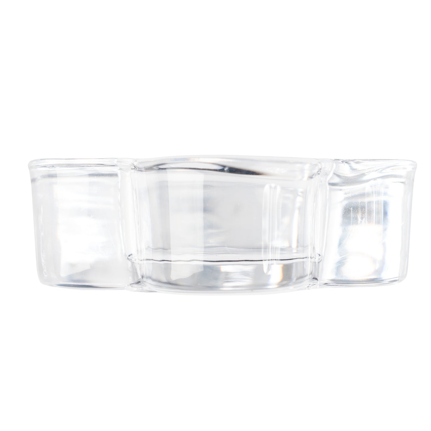 Clear Glass Flower Tealight Holder
