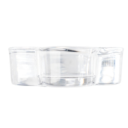 Clear Glass Flower Tealight Holder