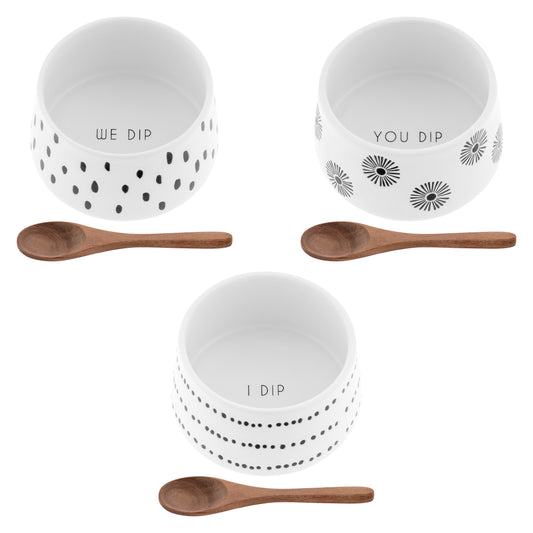 Milo Dip Bowls With Round Spoons 