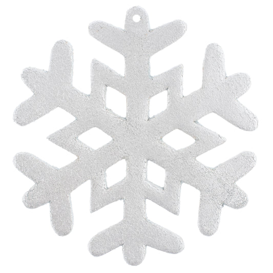Silver Leather Snowflake Ornaments