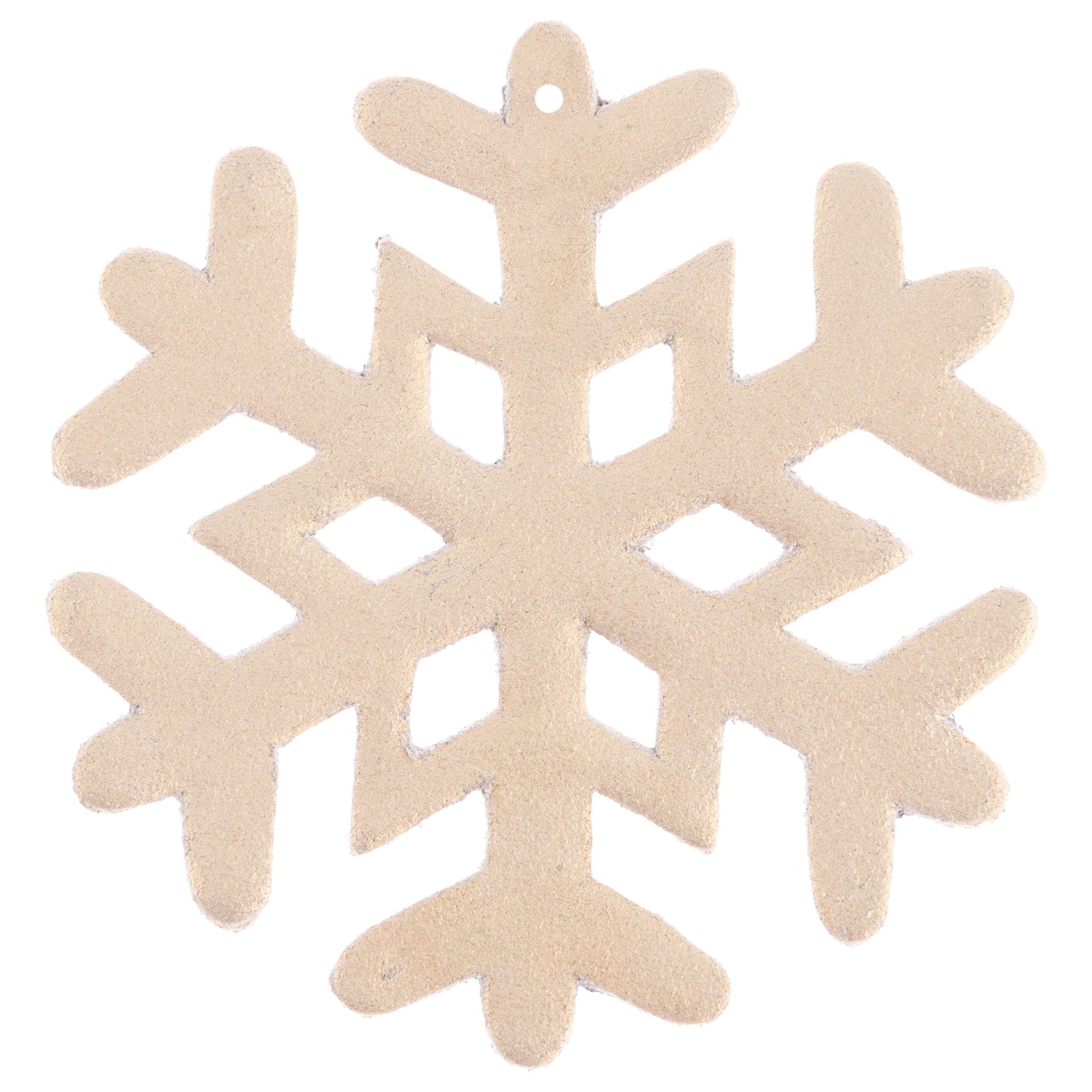 Gold Leather Snowflake Ornaments