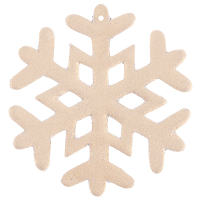 Gold Leather Snowflake Ornaments