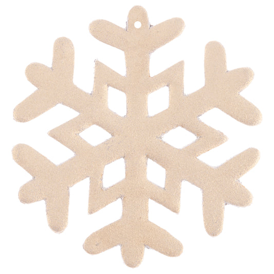 Gold Leather Snowflake Ornaments