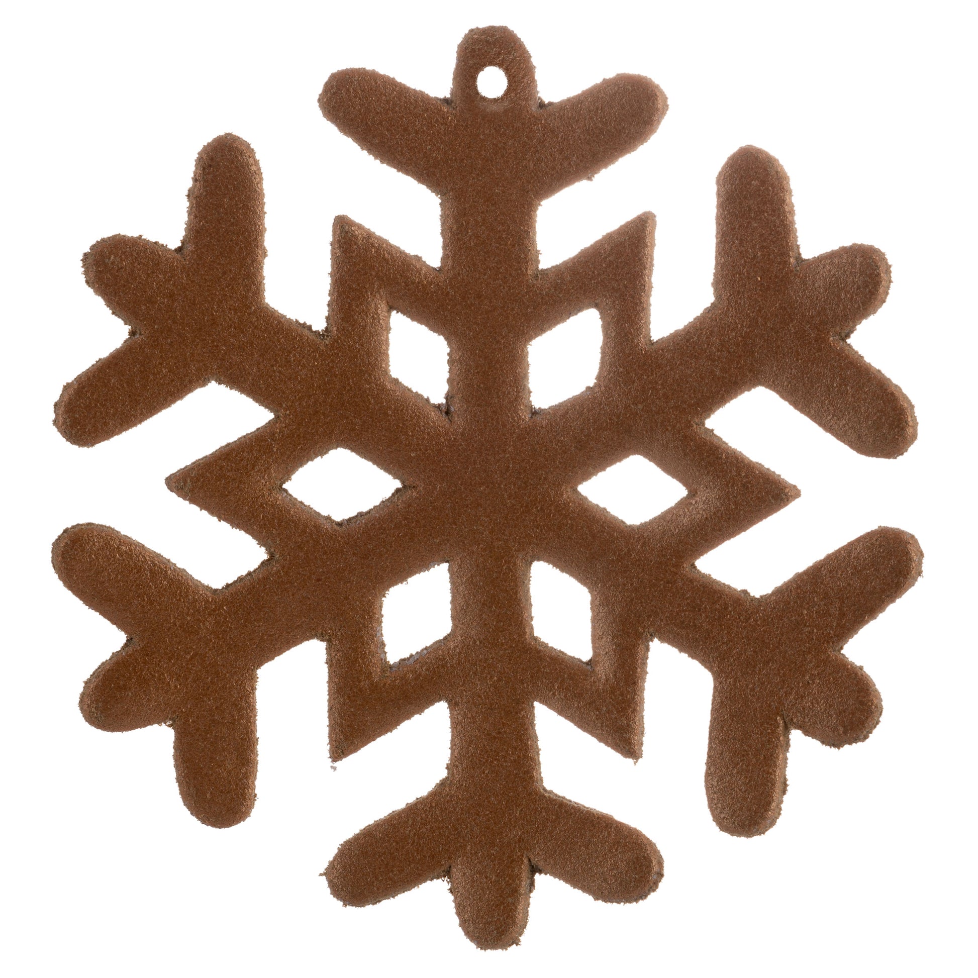 Copper Leather Snowflake Ornaments