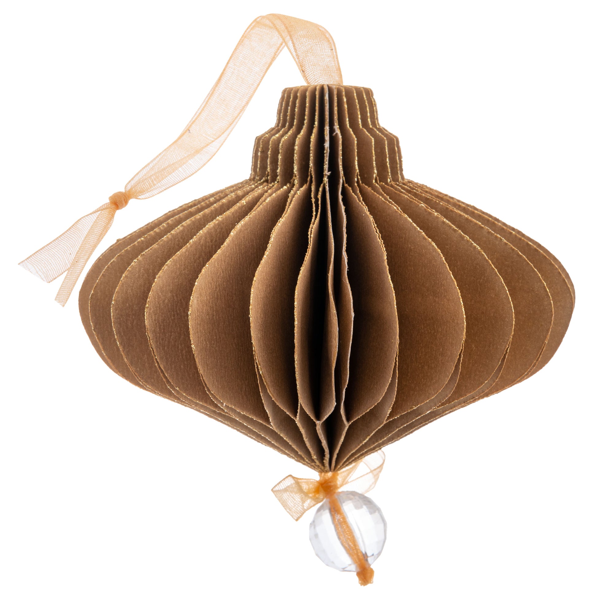 Gold Traditional Drop Paper Ornament
