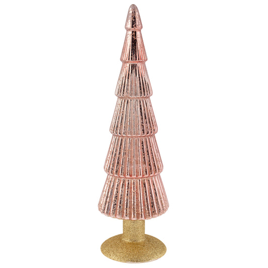Light Pink Fluted Mercury Glass Tree