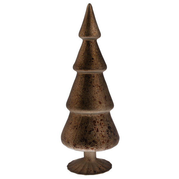 Small rustic bronze glass tree