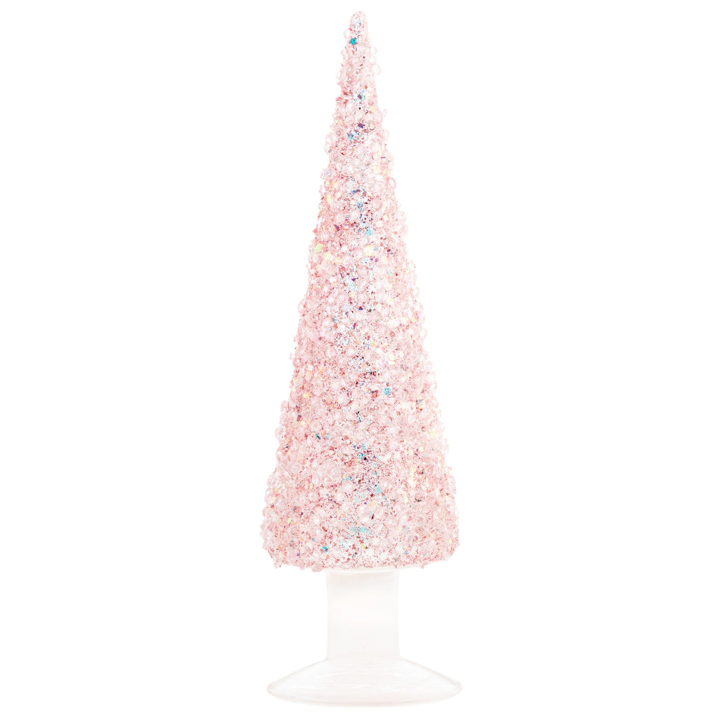 Large Pink Glitter Glass Tree