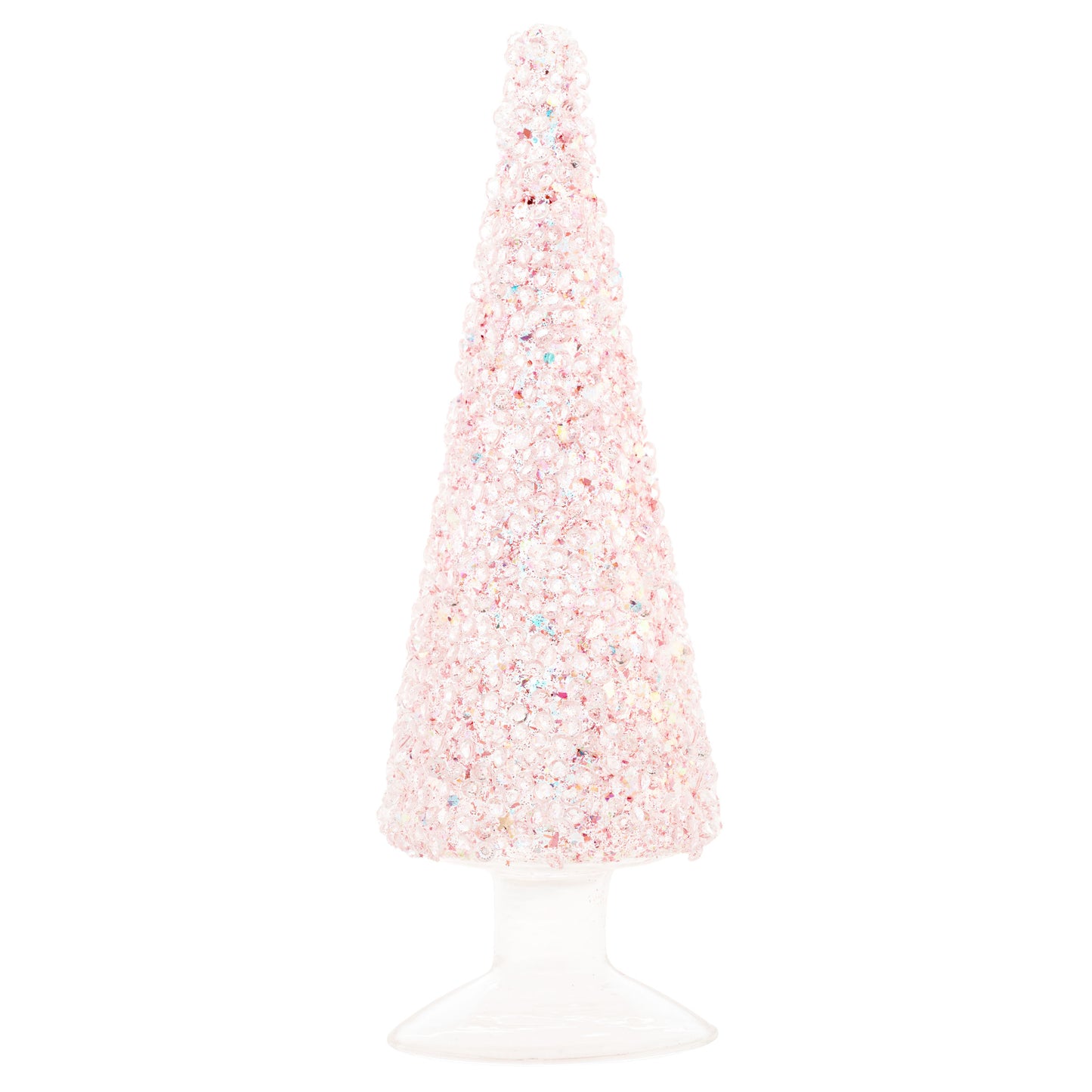 Small Pink Glitter Glass Tree
