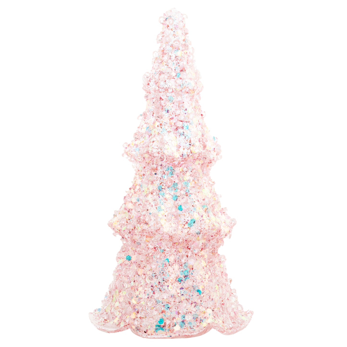 Medium Pink Glitter Glass Tree