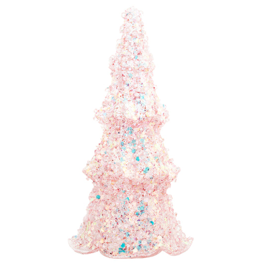 Medium Pink Glitter Glass Tree
