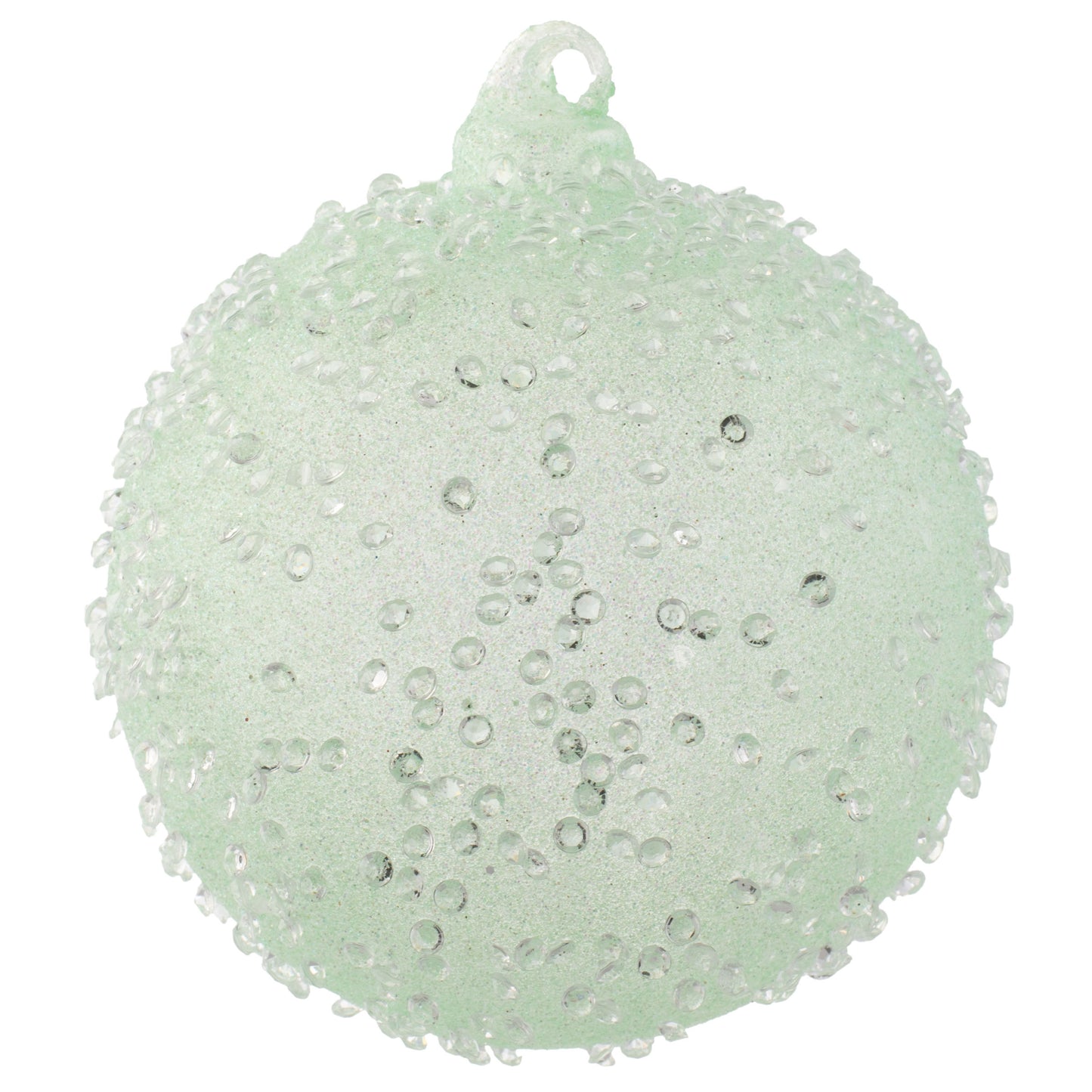 Ball Crystal Beaded Glass Ornament Mint