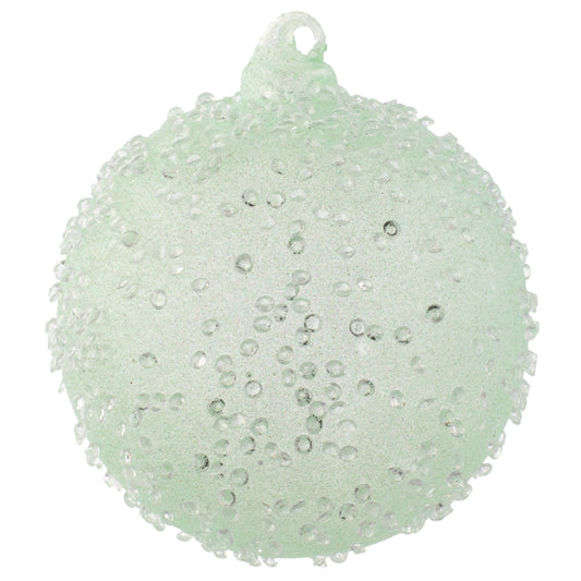 Ball Crystal Beaded Glass Ornament Mint
