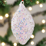 Iridescent Confetti Glass Clear Ornament