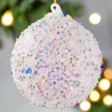 Iridescent Confetti Glass Clear Ornament