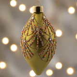 Deco Glitter Glass Gold Ornament