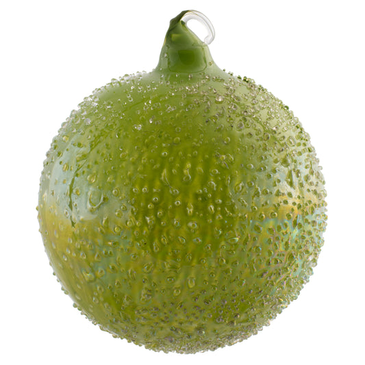 Iridescent Icy Glass Ball Ornament