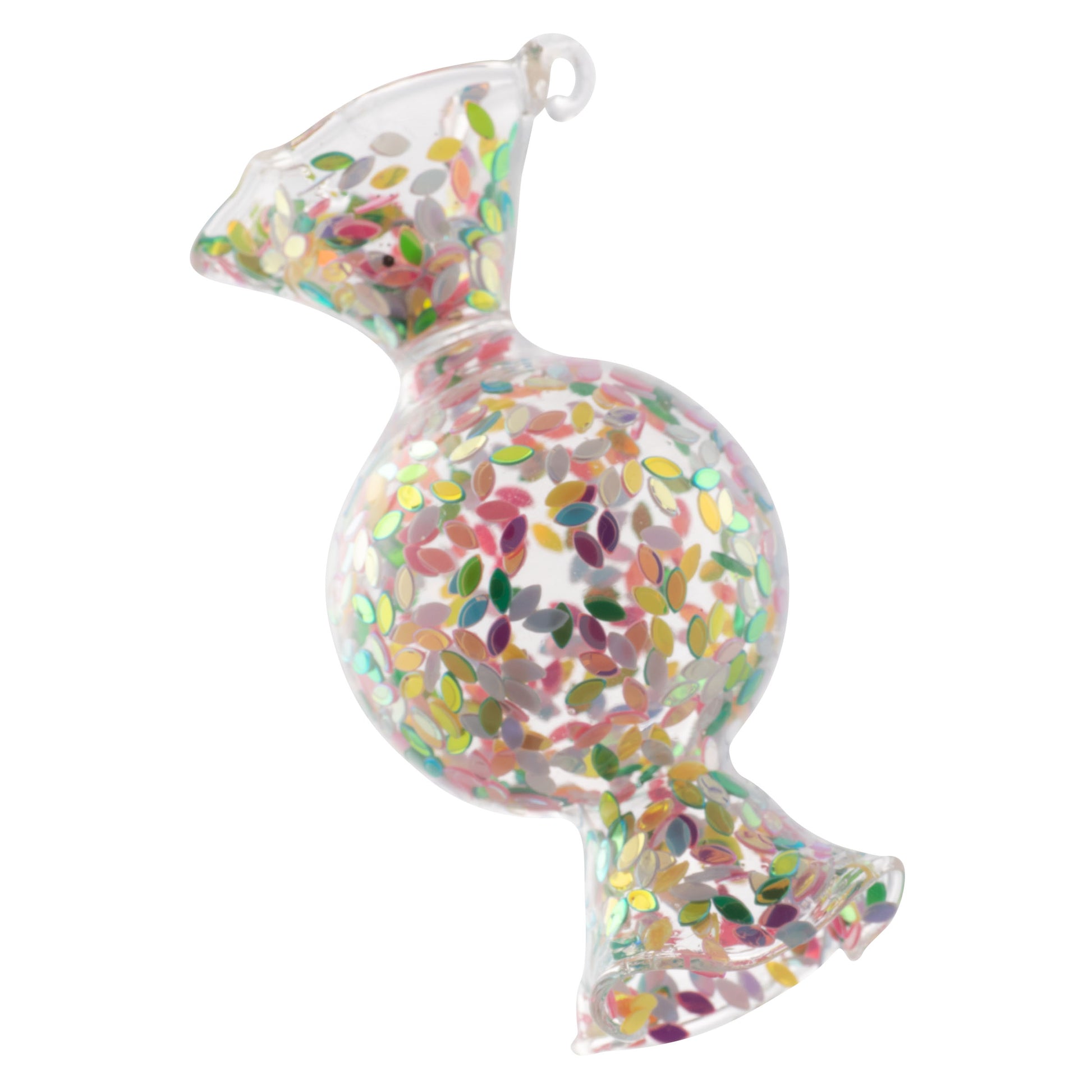 Round Confetti Wrapped Candy Lemon Lime Ornament