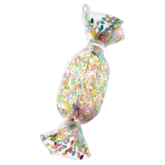 Rectangle Confetti Wrapped Candy Lemon Lime Ornament
