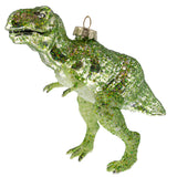 Green Tyrannosaurus Rex dinosaur mercury ornaments