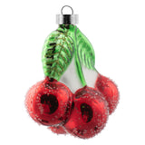 Red cherries mercury glass ornament