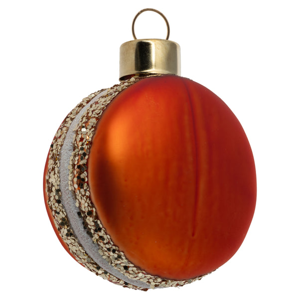 Orange macaron mercury glass ornament