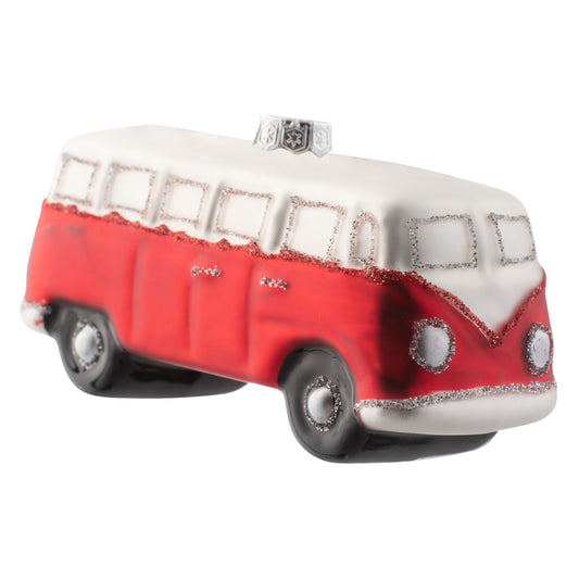 Slug Bug Bus Mercury Glass Ornament