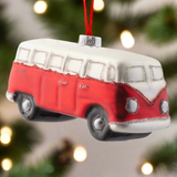 Slug Bug Bus Mercury Glass Ornament