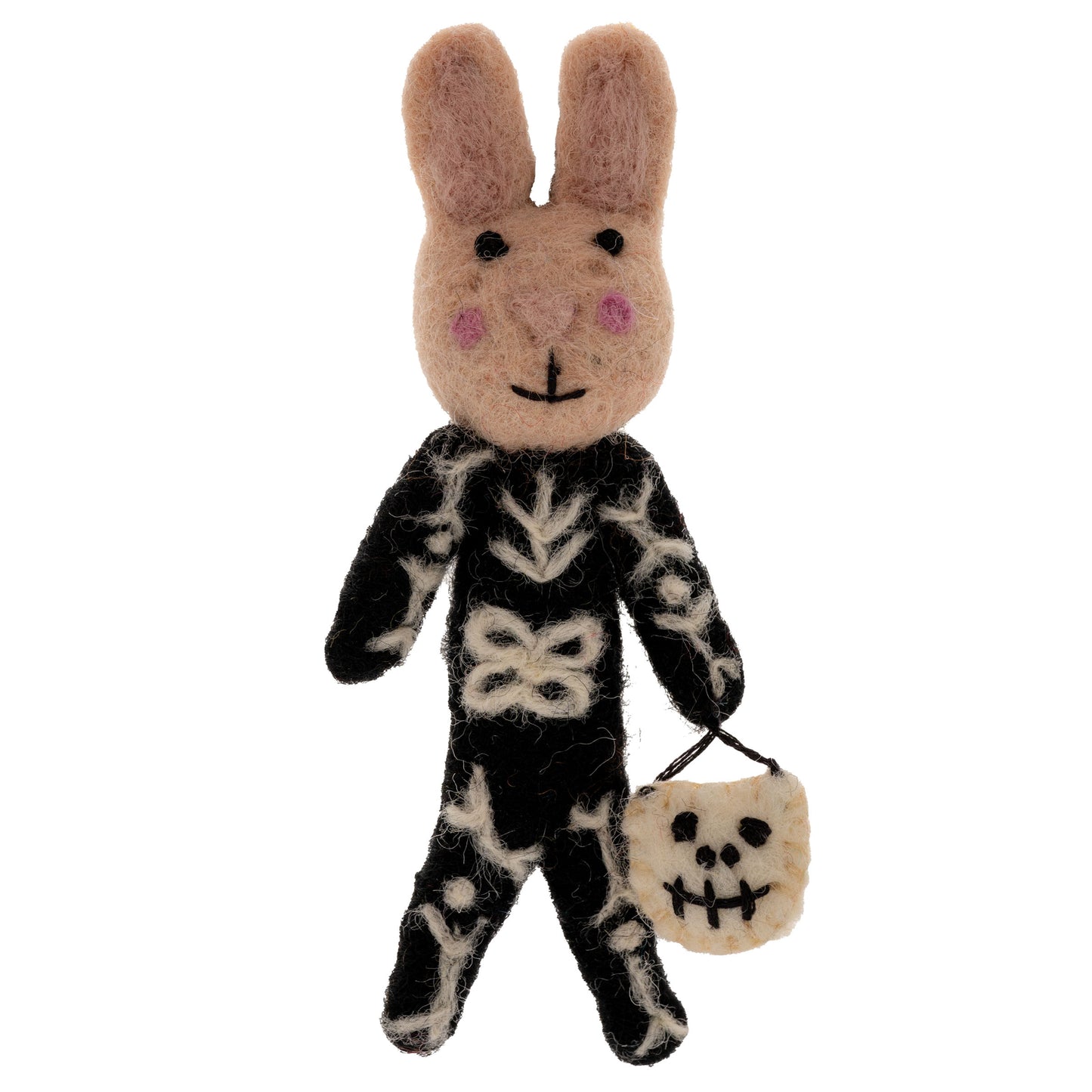 Bunny Bones Felt Ornament