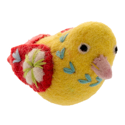 Yellow and Red Song Bird