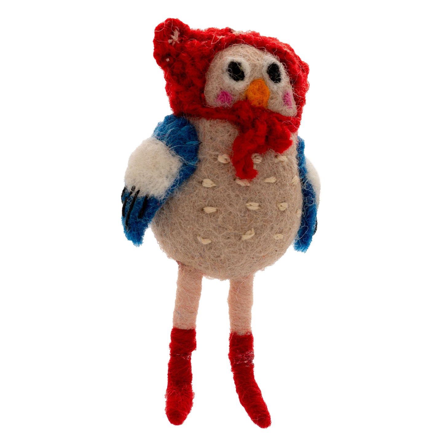 Boots and Toboggan Bird Felt Ornament