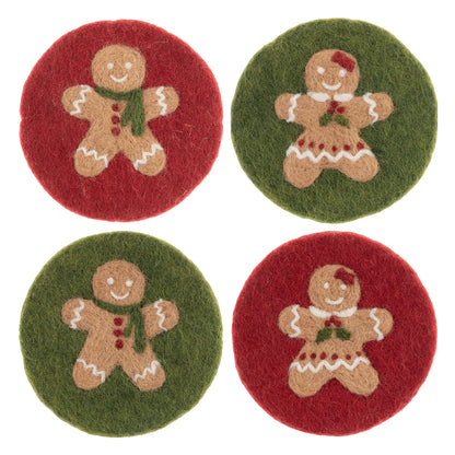 Gingerbread Felt Coasters