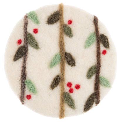 Holly Felt Coasters