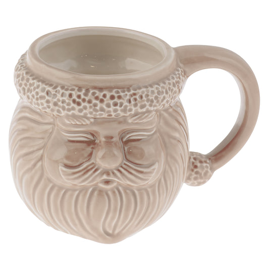 Cream Santa Mug