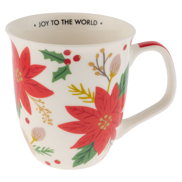 Poinsettia shelly holiday mug