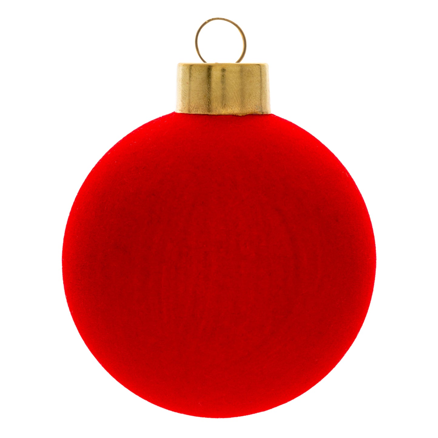 Red Felted Ball Glass Ornament SM