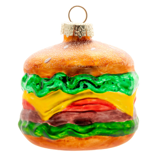 Burger Glass Ornament