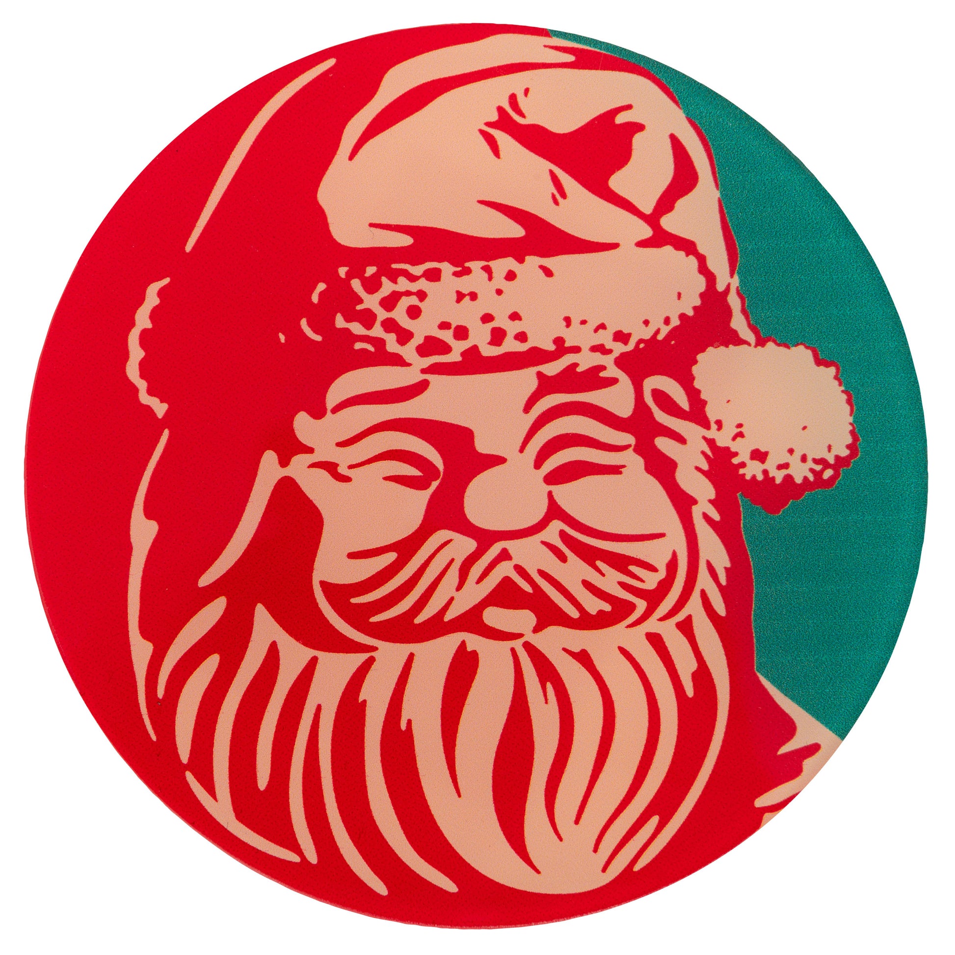Retro Santa Acrylic Coasters Red anta coaster design