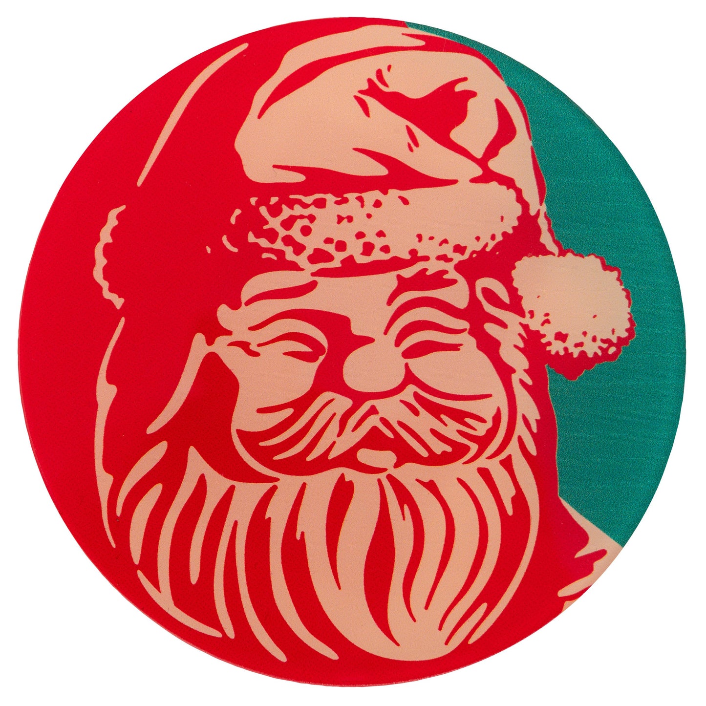 Retro Santa Acrylic Coasters Red anta coaster design