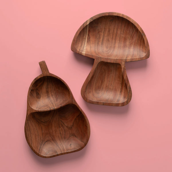 Wood Shaped Serving Bowl
